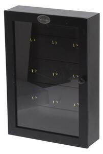 Living kulcstartó szekrény, fekete, 27 x 19 x 6 cm
