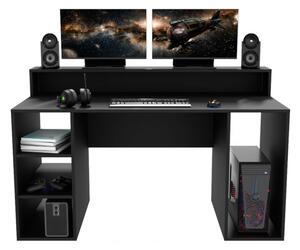 LENI számítógépasztal, 150x74x70, fekete