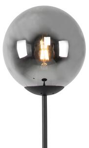 Art Deco állólámpa fekete füstüveggel - Pallon Mezzi
