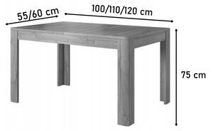 Sonoma tömörfa asztal, 55x100 cm, borovifenyő