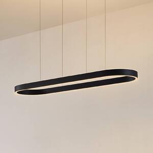 Lucande Smart LED lógó világítás Melinay, fekete, CCT, Tuya, dimmelhető, Fekete, Nappali / Étkező, Alumínium, Modern