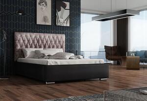 SIENA kárpitozott ágy + ágyrács + matrac, Siena02 kristállyal/Dolaro08, 160x200