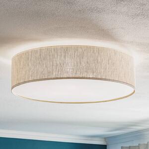 Eko-Light Leano mennyezeti világítás, szürke, vászonborítás, Ø 50 cm, dimmelhető, Alu / szürke / cink, Nappali / Étkező, Textil / szövet / selyem, Modern