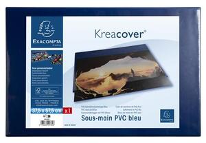 Könyökalátét, PVC, 375x575 mm, EXACOMPTA KreaCover&reg;, kék (EX29782E)