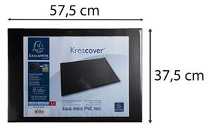Könyökalátét, PVC, 375x575 mm, EXACOMPTA KreaCover&reg;, fekete (EX29781E)