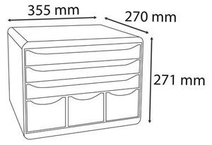 Irattároló, műanyag, 6 fiókos, EXACOMPTA Store-Box Maxi Iderama&reg; (EX306798D)