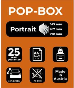 Irattároló, műanyag, 4 fiókos, EXACOMPTA Pop-Box, fehér (EX314398D)