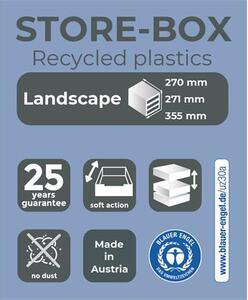 Irattároló, műanyag, 5 fiókos, EXACOMPTA BIigBox Glossy, fekete-fehér (EX3087213D)