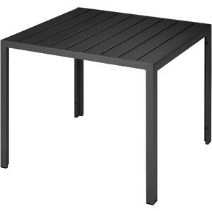 Tectake 402954 alumínium maren kerti asztal állítható magasságú lábakal 90x90x74,5cm - fekete