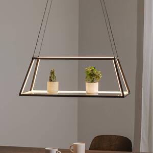 Lucande LED lógó világítás Mensola, fekete, alumínium, 75 cm, dimmelhető, Fekete, Nappali / Étkező, Alumínium, Modern