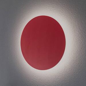 LED fali világítás Orios Plus, piros, Ø 30 cm, acél