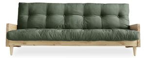 Indie Natural/Olive Green zöld kinyitható kanapé - Karup Design