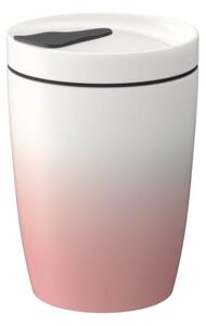 Like To Go rózsaszín-fehér porcelán utazóbögre, 290 ml - Villeroy & Boch