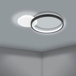 Távirányítós mennyezeti LED lámpa 15 W, hideg-melegfehér, 40,5x29 cm, fekete-fehér színű (Gafares)