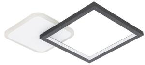 Eglo Gafares szabályozható mennyezeti LED lámpa, 33x33 cm, fekete-fehér