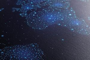 Parafa kép világ térkép éjjeli égbolt kivitelben