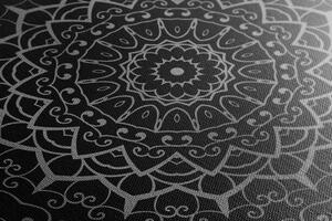 Kép vintage Mandala indiai stílusban fekete fehérben