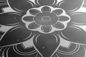 Kép modern Mandala keleti mintával fekete fehérben