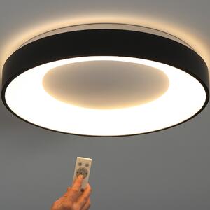 Távirányítós mennyezeti LED lámpa fekete, hideg-melegfehér (Jutio)