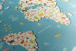 Parafa kép gyermek térkép állatokkal