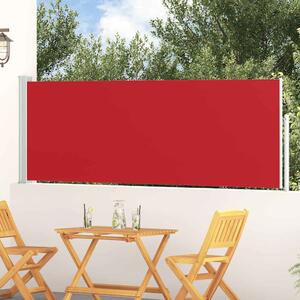 Piros behúzható oldalsó teraszi napellenző 100 x 300 cm