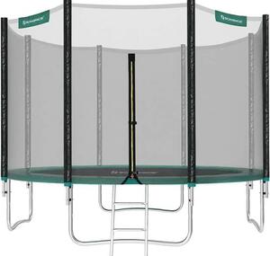SONGMICS kerti trambulin biztonsági hálóval TÜV Rheinland tesztelt, O305 cm zöld
