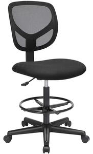 Hálós Irodai szék, forgó szék ülésmagasság 55-75 cm, Fekete