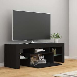 Fekete TV-szekrény LED-világítással 120 x 35 x 40 cm