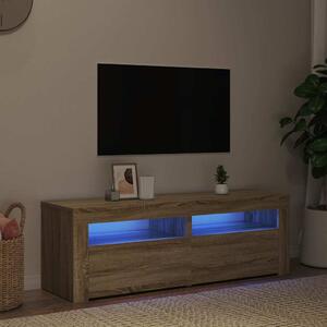 Sonoma tölgy színű TV-szekrény LED-lámpákkal 120 x 35 x 40 cm