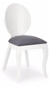 Szék Houston 335, 90x50x55cm, Fehér, Szürke, Bükkfa