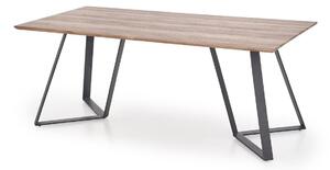 Asztal Houston 346 Dió, Fekete, 76x90x180cm, MDF, Fém