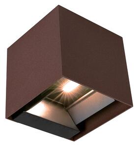 V-TAC 9W COB LED szolár fali Corten lámpa, szenzorral, CCT, Type-C csatlakozóval - SKU 23824-1