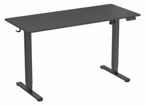 Elektromosan állítható magasságú íróasztal - 140x60cm fekete ülő-/állómunkához - LVN System Lite LV1713