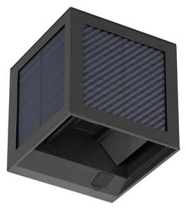 V-TAC 9W COB LED szolár fali fekete lámpa, szenzorral, állítható színhőmérséklettel - SKU 24293