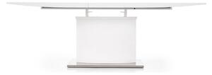 Asztal Houston 216, Fényes fehér, 76x90x180cm, Hosszabbíthatóság, Közepes sűrűségű farostlemez