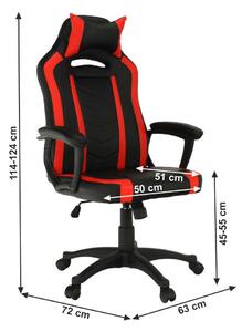 Agena K124_63 Gamer szék #fekete-piros