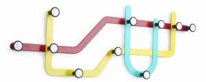 SUBWAY színes metróvonal formájú fali akasztó fogas