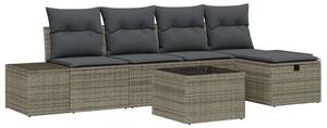 VidaXL Kanapé Szett párnával 5 pcs polirattan