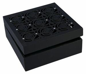 Rose ékszeres doboz Fekete 20x20x8 cm