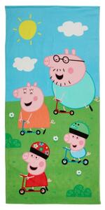 Gyerek strand fürdőlepedő PEPPA MALAC 70x140 cm színes, 100% pamut velúr