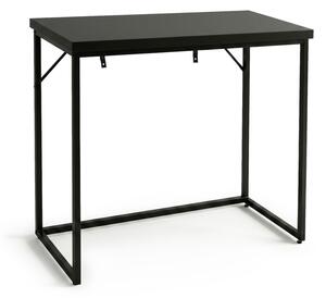 AKORD ORIGO 90 cm Loft Konzolasztal Fekete Fém Lábakkal