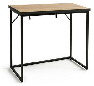 AKORD ORIGO Loft Konzolasztal 90 cm Dąb Craft Fekete Lábakkal
