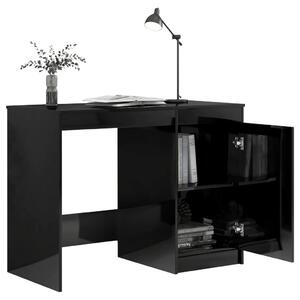 VidaXL magasfényű fekete forgácslap íróasztal 140 x 50 x 76 cm