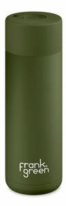 Ceramic Bottle khaki Zöld 595ml rozsdamentes acél kerámia bevonatos termosz nyomógombos kupakkal