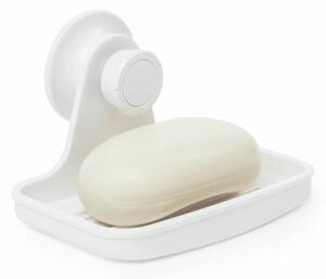 FLEX fehér műanyag tapadókorongos fürdőszobai szappantartó