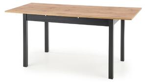 Asztal Houston 965Wotan tölgy, Fekete, 75x74x124cm, Hosszabbíthatóság, Laminált forgácslap, Laminált forgácslap