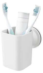 FLEX fehér tapadókorongos fogkefetartó pohár
