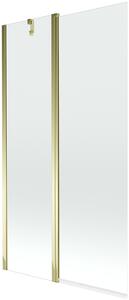 Mexen Flip, kádparaván 1 szárny 100 x 150 cm, forgó szárny, 6 mm átlátszó üveg, arany profil, 894-100-101-50-00