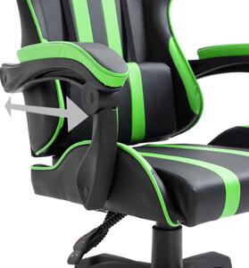 VidaXL műbőr Gamer szék #fekete-zöld