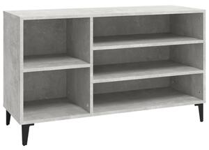 Betonszürke szerelt fa cipőszekrény 102x36x60 cm